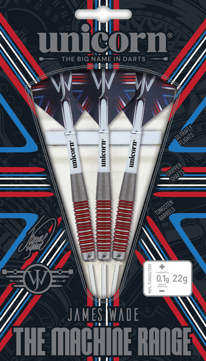 Unicorn James Wade 'The Machine' 90% Tungsten Steel Tip Darts