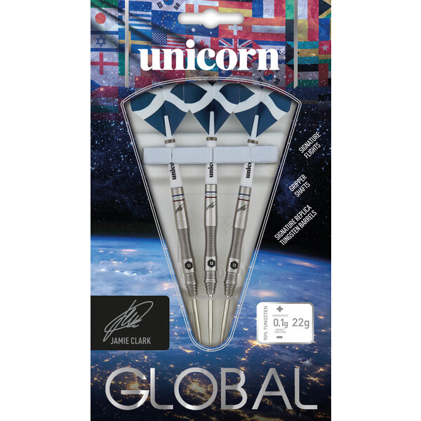 Unicorn Darts Unicorn Global Jamie Clark 80% Tungsten 22g Steel Tip Darts