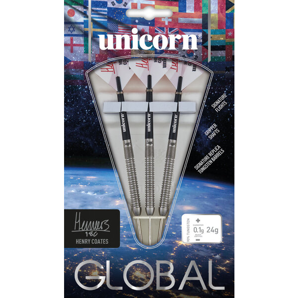 Unicorn Darts Unicorn Henry Coates 90% Tungsten 24g Steel Tip Darts