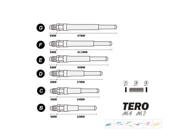 CueSoul AK7 Gradient Dart Shafts
