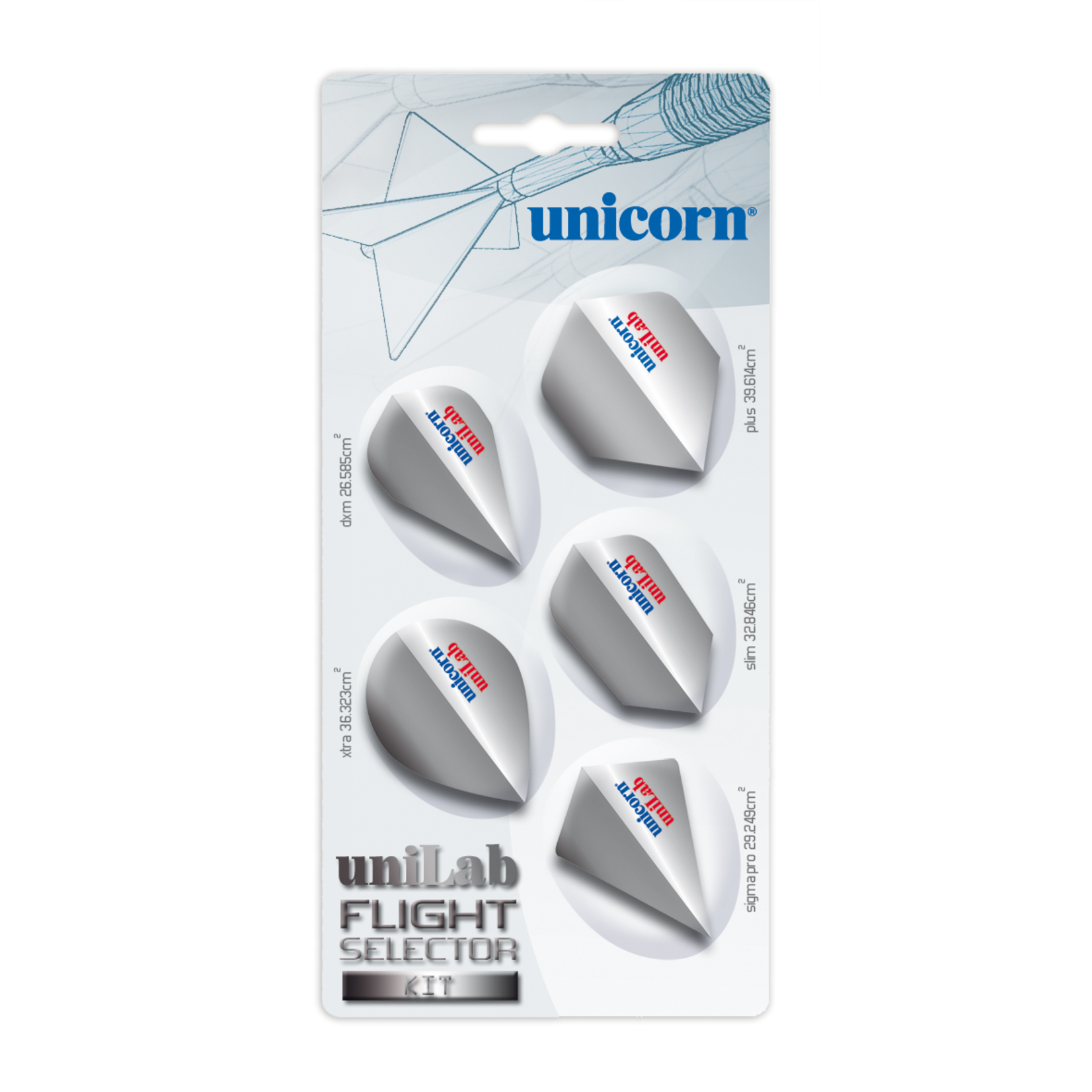 Unicorn Darts Unicorn UniLab Flight Selector Kit All Flight Shapes