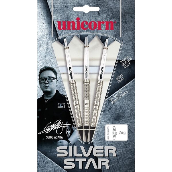Unicorn Darts Unicorn Seigo Asada Silver Star 80% 23g Soft Tip Darts