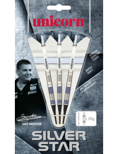 Unicorn Darts Unicorn Gary Anderson Silver Star 80%  Style 4 Soft Tip Darts