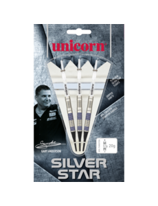 Unicorn Darts Unicorn Gary Anderson Silver Star 80% Style 1 Soft Tip Darts