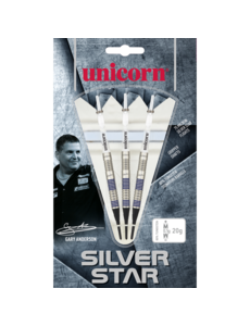 Unicorn Darts Unicorn Gary Anderson Silver Star 80% Style 2 Soft Tip Darts