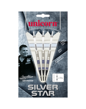 Unicorn Darts Unicorn Gary Anderson Silver Star 80% Style 2 Soft Tip Darts