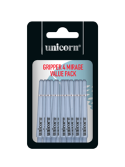 Unicorn Darts Unicorn Gripper 4 Mirage Blue Medium 5 Set Value Pack Dart Shafts