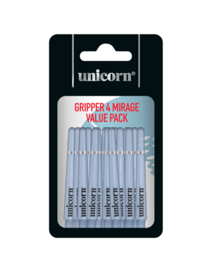 Unicorn Darts Unicorn Gripper 4 Mirage Blue Medium 5 Set Value Pack Dart Shafts