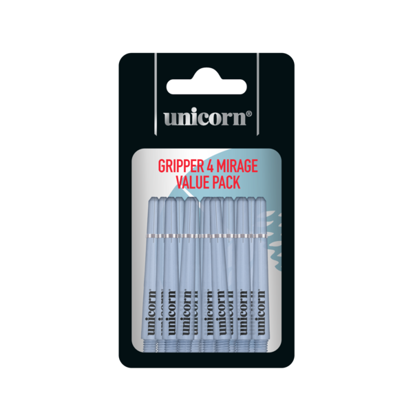 Unicorn Darts Unicorn Gripper 4 Mirage Blue Medium 5 Set Value Pack Dart Shafts