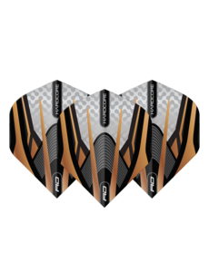 RED DRAGON Red Dragon Hardcore Gold and White Premium  Standard Dart Flights