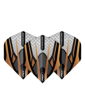 RED DRAGON Red Dragon Hardcore Gold and White Premium  Standard Dart Flights