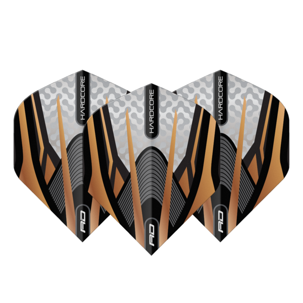 RED DRAGON Red Dragon Hardcore Gold and White Premium  Standard Dart Flights