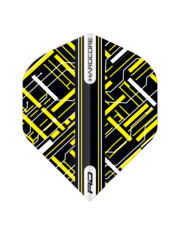 RED DRAGON Red Dragon Hardcore Black and Yellow Radical  Standard Dart Flights