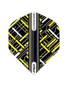 RED DRAGON Red Dragon Hardcore Black and Yellow Radical  Standard Dart Flights