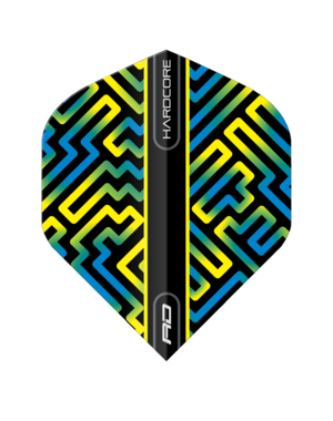 RED DRAGON Red Dragon Hardcore XT Blue and Yellow Standard Dart Flights