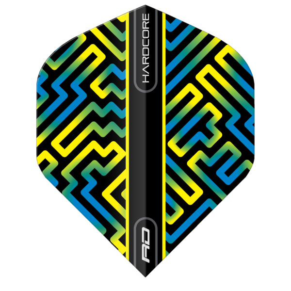 RED DRAGON Red Dragon Hardcore XT  Blue and Yellow Standard Dart Flights