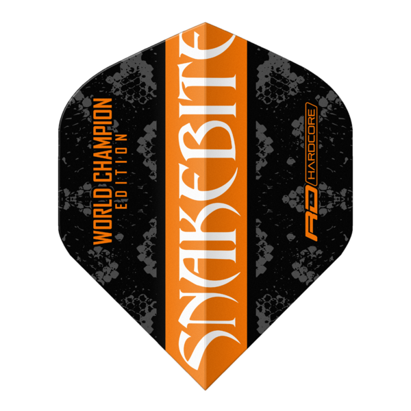 RED DRAGON Red Dragon Players Yin Yang  Peter Wright Orange and Black Standard Dart Flights