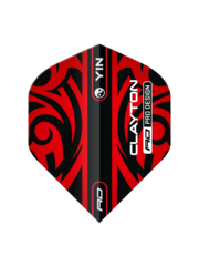 RED DRAGON Red Dragon Players Yin Yang  Jonny Clayton Red and Green Standard Dart Flights