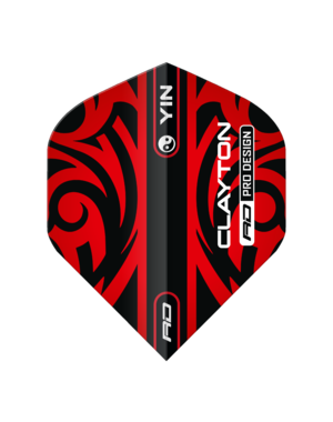 RED DRAGON Red Dragon Players Yin Yang  Jonny Clayton Red and Green Standard Dart Flights