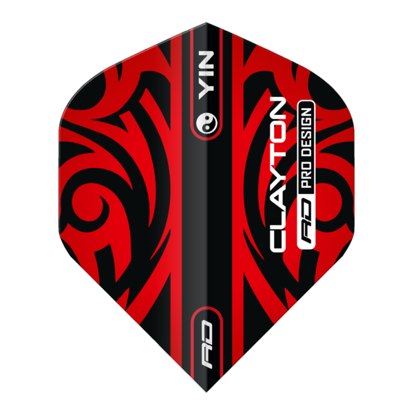 RED DRAGON Red Dragon Players Yin Yang  Jonny Clayton Red and Green Standard Dart Flights