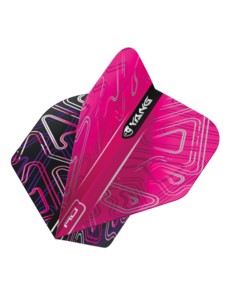 RED DRAGON Red Dragon Yin Yang Black and Pink Double Sided Standard Dart Flights