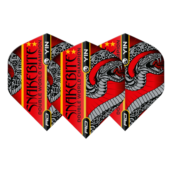 RED DRAGON Red Dragon Players Yin Yang  Peter Wright Orange and Green Standard Dart Flights