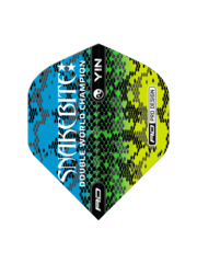 RED DRAGON Red Dragon Players Yin Yang Peter Wright Green and Blue Standard Dart Flights