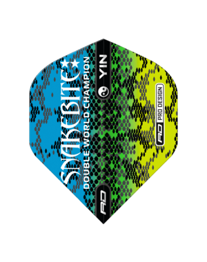 RED DRAGON Red Dragon Players Yin Yang Peter Wright Green and Blue Standard Dart Flights