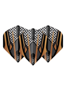 RED DRAGON Red Dragon Hardcore Premium Black and Gold Standard Dart Flights