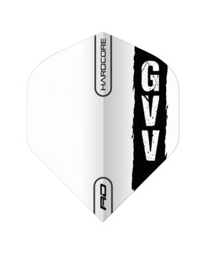 RED DRAGON Red Dragon Players Extra Thick Gian van Veen  White and Black Standard Dart Flights