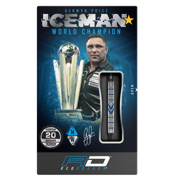RED DRAGON Red Dragon Gerwyn Price Iceman Midnight Edition Soft Tip Darts 20g