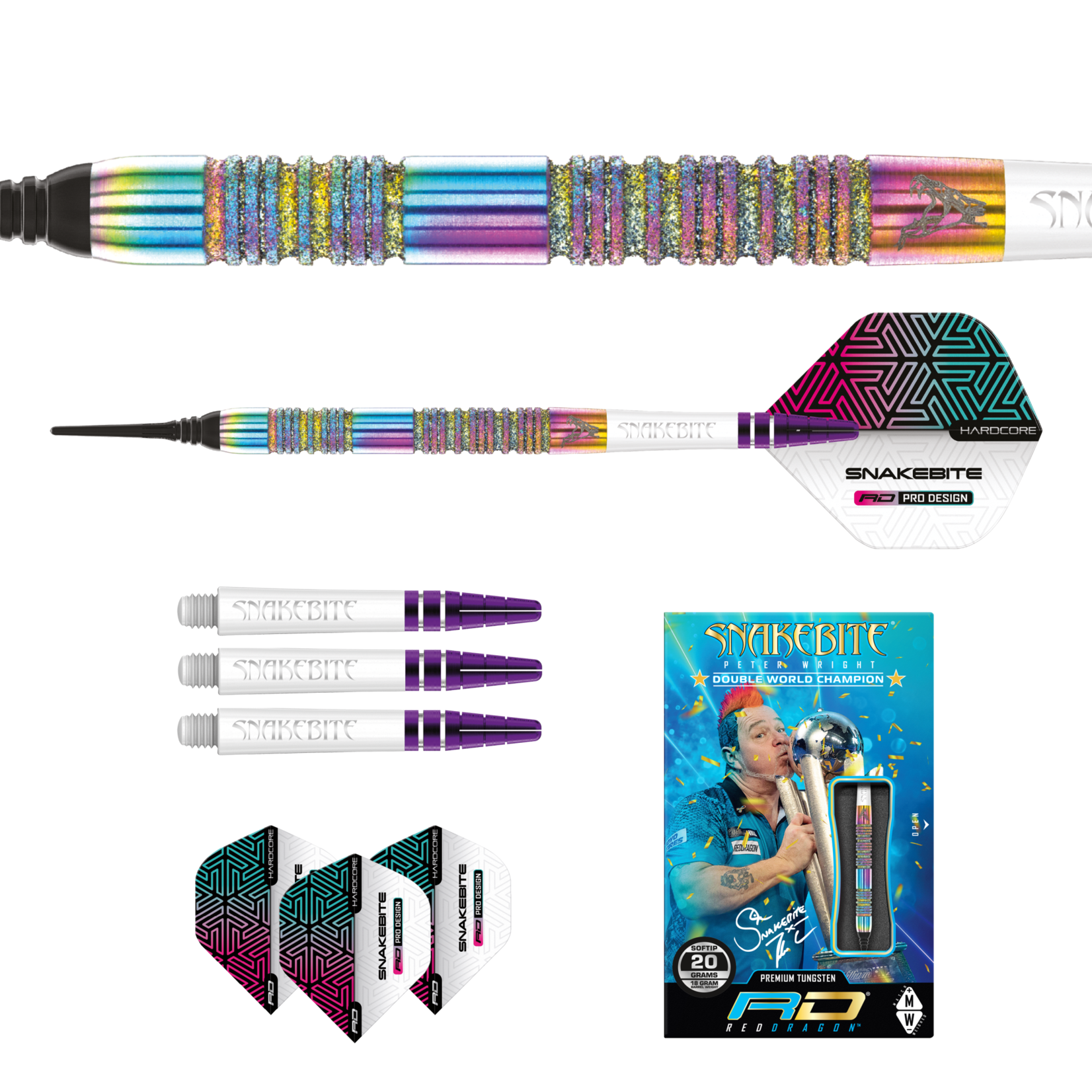 RED DRAGON Red Dragon Peter Wright - Diamond Fusion Spectron SE 18g Soft Tip Darts