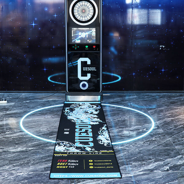 CueSoul CUESOUL Light Weight Darts Mat, White Tiger