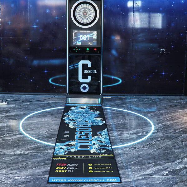 CueSoul CUESOUL Light Weight Darts Mat, Black Tortoise