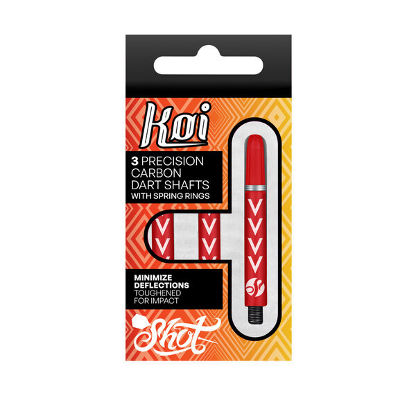SHOT DARTS Shot Michael Smith Koi Carbon Red Dart Shafts