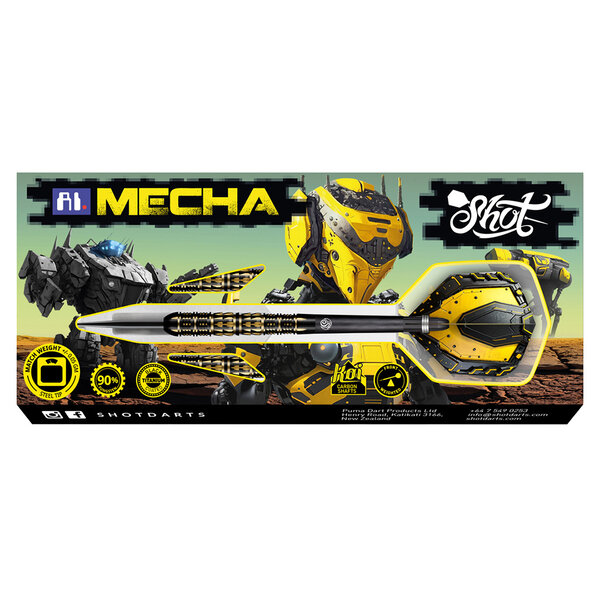 SHOT DARTS Shot AI Mecha 90% Steel Tip Darts