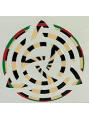 Darting Around Dart Board Crop Circle #1 Sticker 4x4