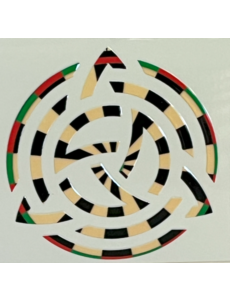 Darting Around Dart Board Crop Circle #1 Sticker 4x4