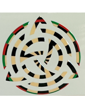 Darting Around Dart Board Crop Circle #1 Sticker 4x4
