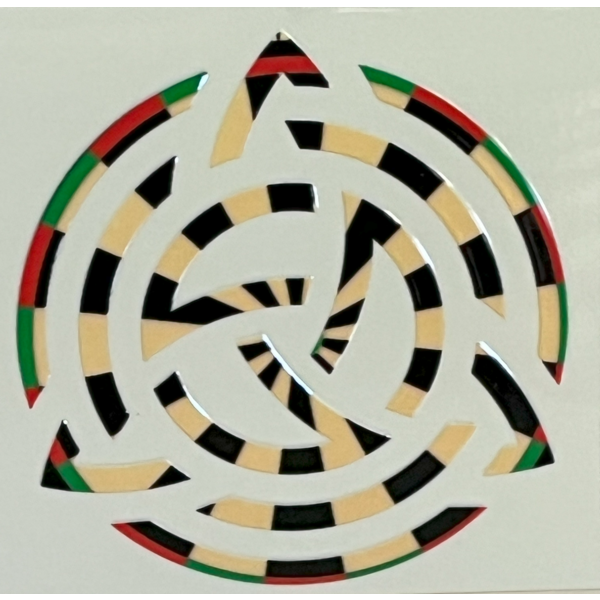 Darting Around Dart Board Crop Circle #1 Sticker 4x4