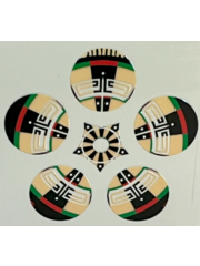 Darting Around Dart Board Crop Circle #2 Sticker 4x4