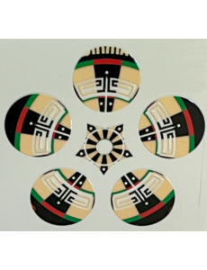 Darting Around Dart Board Crop Circle #2 Sticker 4x4