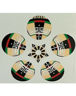 Darting Around Dart Board Crop Circle #2 Sticker 4x4