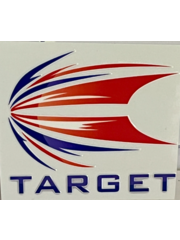 Darting Around Target Darts Logo Sticker 4x3.5