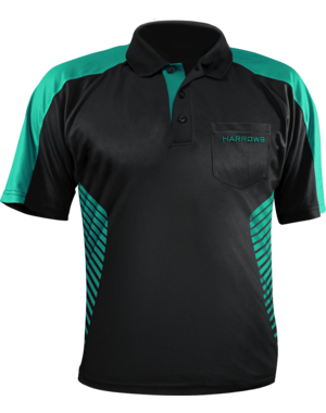 Harrows Darts Harrows Vivid Black Jade L Dart Shirt