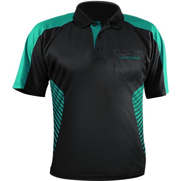 Harrows Darts Harrows Vivid Black Jade L Dart Shirt