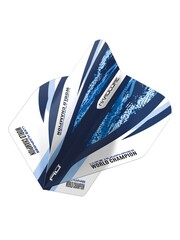 RED DRAGON Red Dragon Luke Humphries White & Blue Hardcore Standard Dart Flights