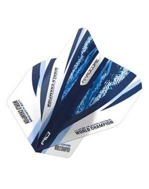 RED DRAGON Red Dragon Luke Humphries White & Blue Hardcore Standard Dart Flights