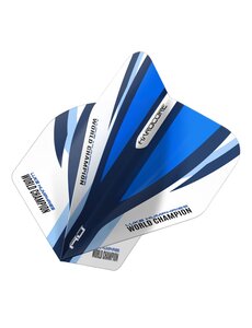 RED DRAGON Red Dragon Luke Humphries Blue & White Hardcore Standard Dart Flights
