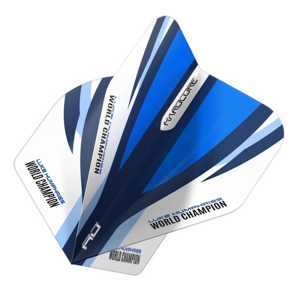 RED DRAGON Red Dragon Luke Humphries Blue & White Hardcore Standard Dart Flights
